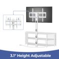 thumbnail image 3 of Greenstell Swivel TV Stand with Mount & Power Outlet - Height Adjustable Entertainment Center with LED Lights for 32-70 Inch TVs, White, 3 of 7