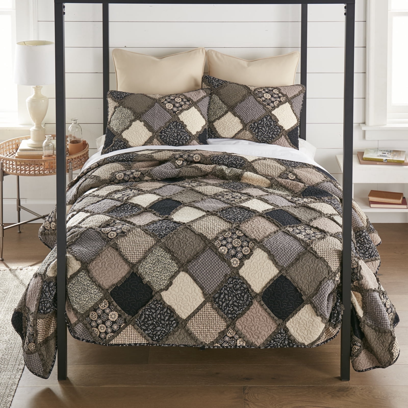 Donna Sharp Lexington Ragged Pieced Cotton 3PC King Quilt Set