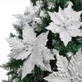 thumbnail image 3 of DiMaddie 12 Pcs Glitter Poinsettia Flowers for Xmas Tree Decoration, 3 of 6