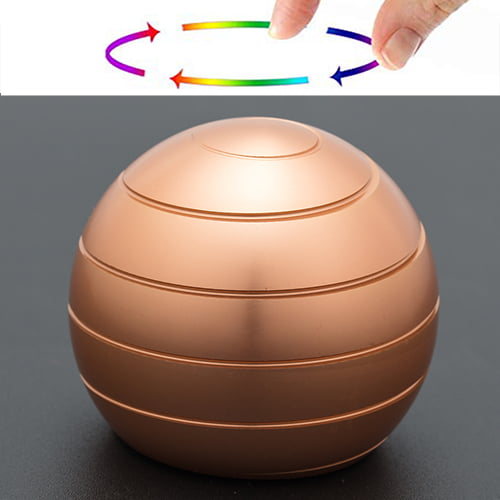Kinetic Desk Toy Office Metal Spinner Round Column Gyroscope with Optical Illusion for Anti Anxiety Relieve Stress Inspire Inner Creativity