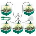 thumbnail image 1 of Nuevo kit de mini plantas de invernadero de 5 piezas, con luz solar de espectro completo, caja de cultivo de invernadero interior con tapa y rejillas de ventilación, 10 etiquetas, 2 herramientas de, 1 of 5