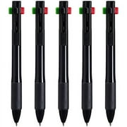 Cambond 4-in-1 Multicolor Pen .. 1.0mm - 4-Color Retractable .. Ballpoint Pens Nurse Pens .. for Office School Supplies .. Students Gift, 5 Pack(Black)