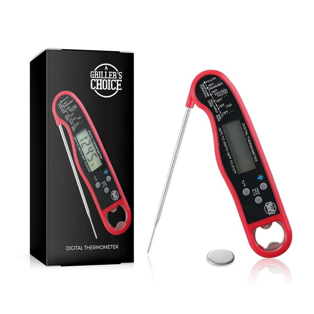 Griller's Choice Digital Instant Read Thermometer Precise, Backlight