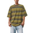 thumbnail image 5 of Trendfront Womens Summer Crew Neck Short Sleeve Tops Oversized Loose Fit Stripe Tees Graphic Pattern Printed Casual T-Shirts, 5 of 6