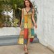 thumbnail image 5 of Vestido Largo Sin Mangas Para Mujer, Geometric Printing Traje Informal Para Cumpleaños, Verano, 5 of 5