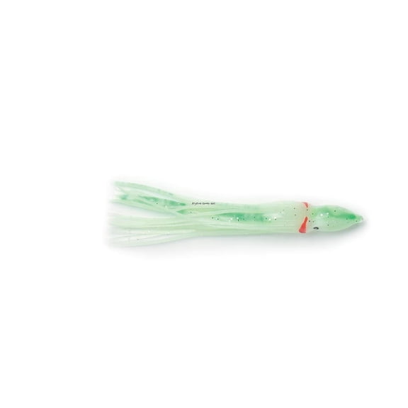 P-Line Sunrise Squid, Glow/Green Spots, 4.5-Inch