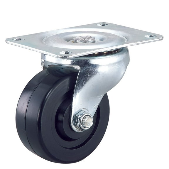 Global Industrial Light Duty Swivel Plate Caster 3" Rubber Wheel