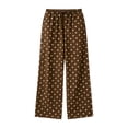 thumbnail image 6 of UAYOTSE Women Satin Dotted Home Pants Loose Straight Leg Casual Pants,Sizes XXL, 6 of 6