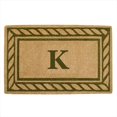 thumbnail image 1 of Nedia Home 02228M Heavy Duty Coco Mat 22 x 36 In. Olive Branch Border Monogrammed M, 1 of 1