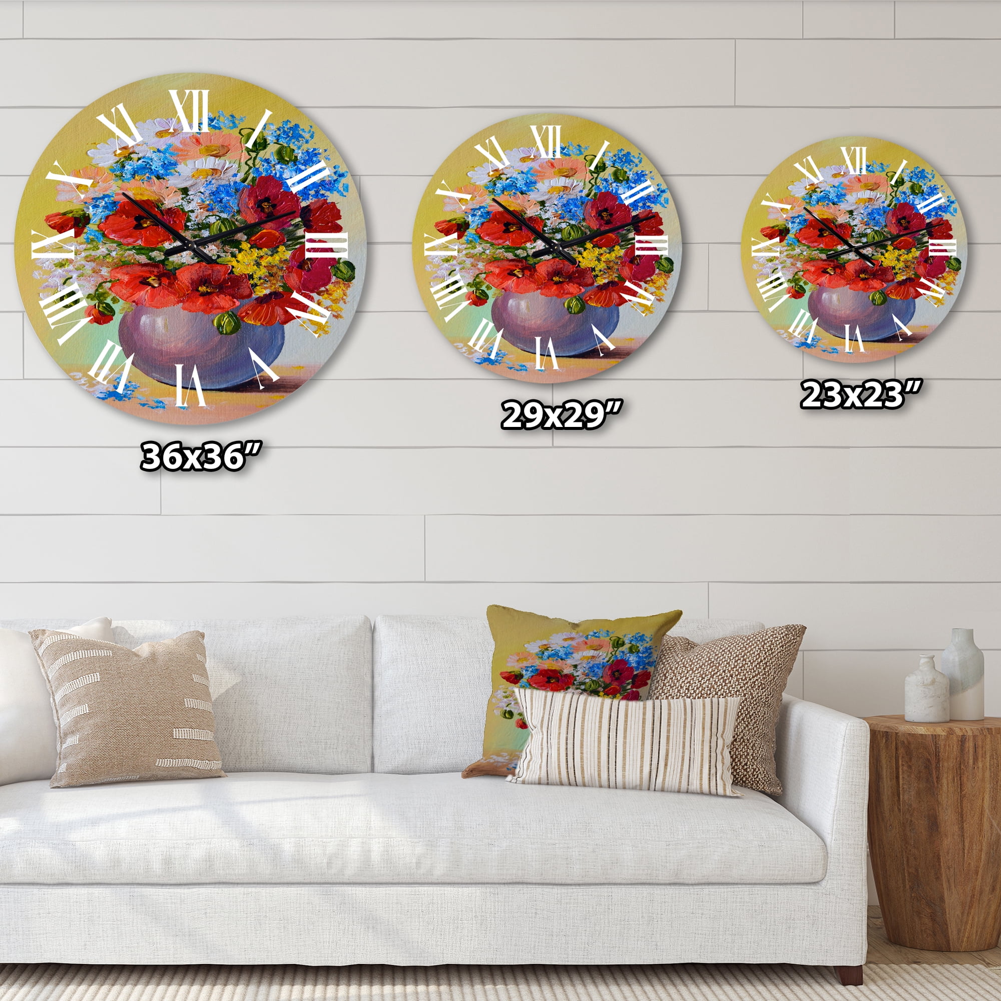 Designart 1 in Quartz Traditional Wall Clock