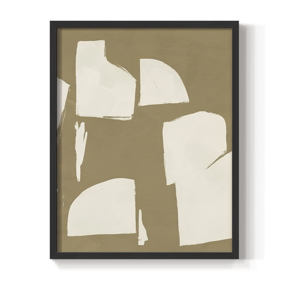 Chunky Abstract IV Framed Print in Black Solid Wood Framed Print No Nail Hanging