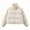 Beige, variant on Black and Friday Clothing Sales Idoravan Women's Quilted Puffer Coat,Fashion Women Solid Stand-up Collar Cardigan Down Jacket Outerwear Padded Coat Beige S