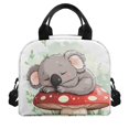 thumbnail image 2 of HUIACONG Lunch Bag with Sleeping Koala Pattern, Insulated Lunch Tote with Aluminum Film Material for Kids School and Outdoor Travel, 2 of 10