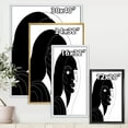 thumbnail image 4 of Designart 'Retro Black and White Minimal Portrait of Young Girl' Modern Framed Canvas Wall Art Print, 4 of 5