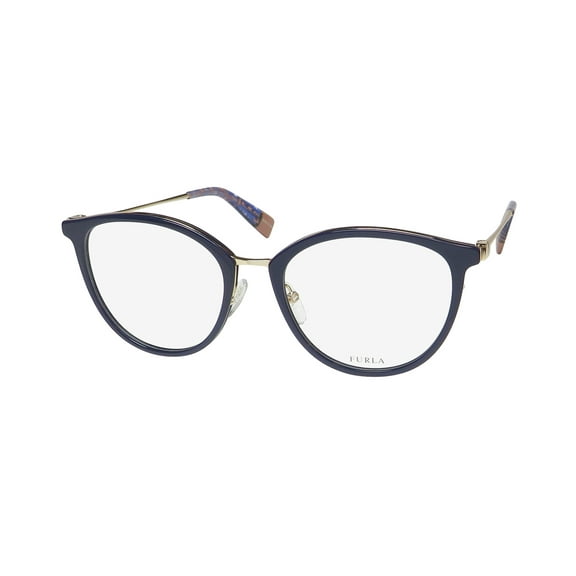 FURLA VFU202 EYEGLASS FRAME/GLASSES OVERSIZED CAT-EYE SHAPED LENSES FULL-RIM HOT