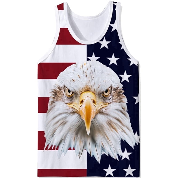 3D Graphic Tank Tops for Men Quick Dry Cool Artwork Sleeveless Shirts for Summer Beach Exercise Fitness