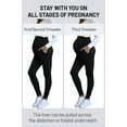 thumbnail image 2 of Beaisland Women's Maternity Pants over The Belly Pregnancy Pants Jogger Sweatpants Workout Activewear Leggings with Pockets 2-Pack, 2 of 6
