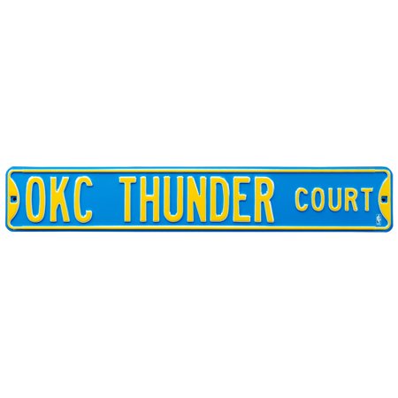 Oklahoma City Thunder 6 x 36 Steel Street Sign