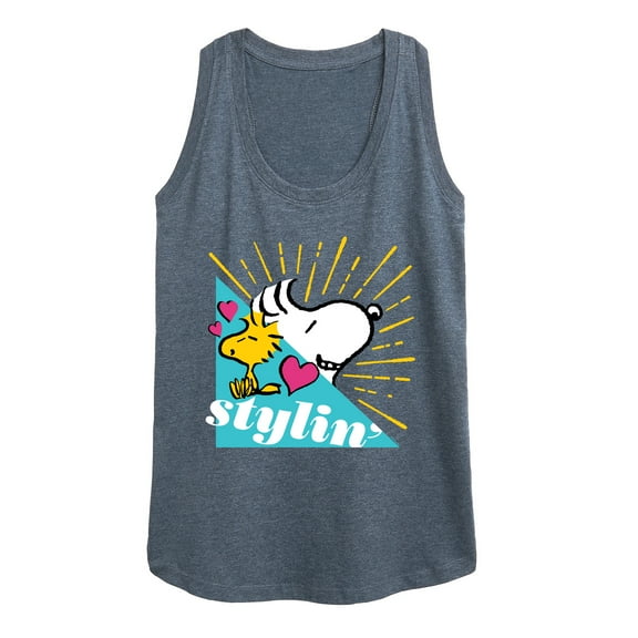 Peanuts - Snoopy Woodstock Stylin - Women's Racerback Tank Top