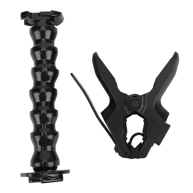Herwey Action Camera Universal Mount Adjustable 8 Section Flexible Clamp Gooseneck Set