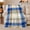 Royal Blue Ochre Plaid, variant on Autumn Plaid Sofa Scene Pumpkins Bat, Cozy Friendship Quote Scene, Warm Flannel Blanket for Ranch House and Living Room, Art Lovers Thanksgiving Gift, Artistic Home Decor