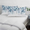 thumbnail image 4 of Blue Leaves Pillow Covers 24"x36", Summer Botanical Soft Brushed Microfiber Breathable Throw Pillow Covers, Pillowcase with Zipper for Couch Sofa Bedroom Living Room, 4 of 9