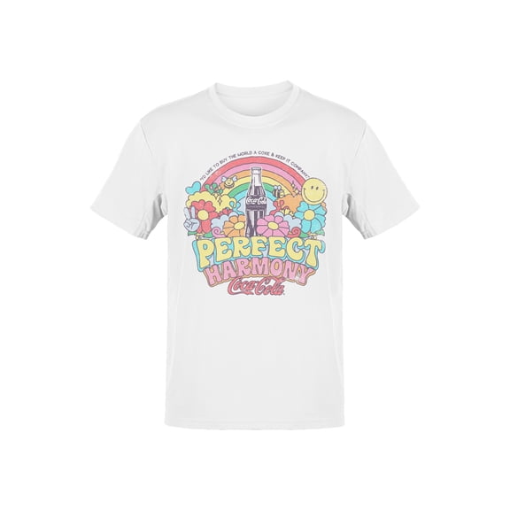 Officially Licensed Coca Cola Perfect Harmony Coke Rainbow Art Men's T-shirt