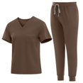 thumbnail image 1 of Set de exfoliantes médicos Eadflie para mujer, top con cuello en V y pantalones deportivos, 1 of 7