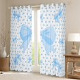 thumbnail image 2 of Erosebridal Kawaii Bowknot Curtains for Living Room,Blue White 30%-50% Blackout Curtains for Bedroom,Cartoon Polka Dots Curtains and Drapes (42Wx84L),Teenager Room Decoration, 2 of 6