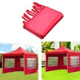 thumbnail image 3 of 1x Tonnelle Tente 3x2 m Camping Extérieur Auvent Moustiquaire 3x2 m -- Paroi Latérale Relevée Fête Rouge, 3 of 8