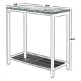 thumbnail image 5 of Maklaine 23.6" Modern Wood and Metal Side Table with Open Mesh Shelf in Brown, 5 of 5
