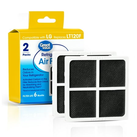 Great Value Whirlpool LT120F Air Filter 2 Pack Refrigerator Air Filter 2 Pack