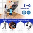 thumbnail image 5 of KOTEK Basketball Arcade Game Indoor, Foldable Dual Shot Electronic Basketball Games for 2 Players w/8 Game Options & LED Scoring System, Basketball Hoop Arcade for Family Home Play (Silver), 5 of 14