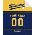 thumbnail image 4 of Custom Baseball City Plush Throw Blanket Personalized Any Name and Number for Men Women Youth Gift, 4 of 6