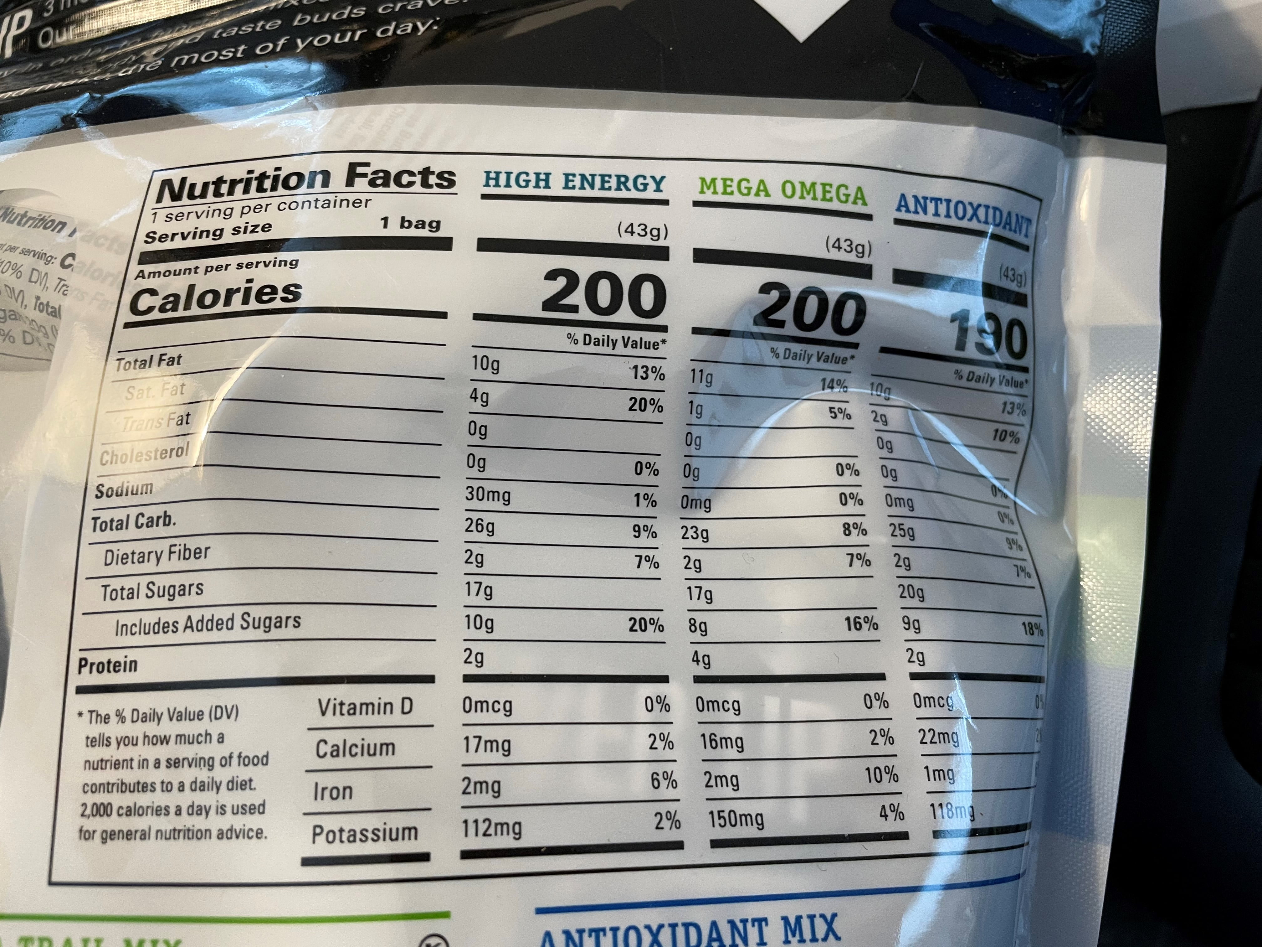 Power Up Trail Mix 100% Natural, Mega Omega Trail Mix, High Energy Trai Mix, Antioxidant Trai Mix, Variety Pack Total 36 oz,24 Ct