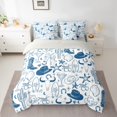 thumbnail image 2 of Homewish Cartoon Cowgirl Hat Bedding Comforter Set 7 Pieces for Kids, Blue Western Cowboy Boot Full Bedding Set, Starfish Seashell Reversible Fitted Sheet Flat Sheet, Luxury Bedroom Decor, 2 of 7