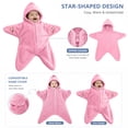 thumbnail image 5 of GiLiling Baby Star Suit Newborn Fleece Starfish Bunting Romper Infant Halloween Footie Jumpsuit Winter Warm Wearable Blanket (Hot Pink, 9-12 Months), 5 of 5