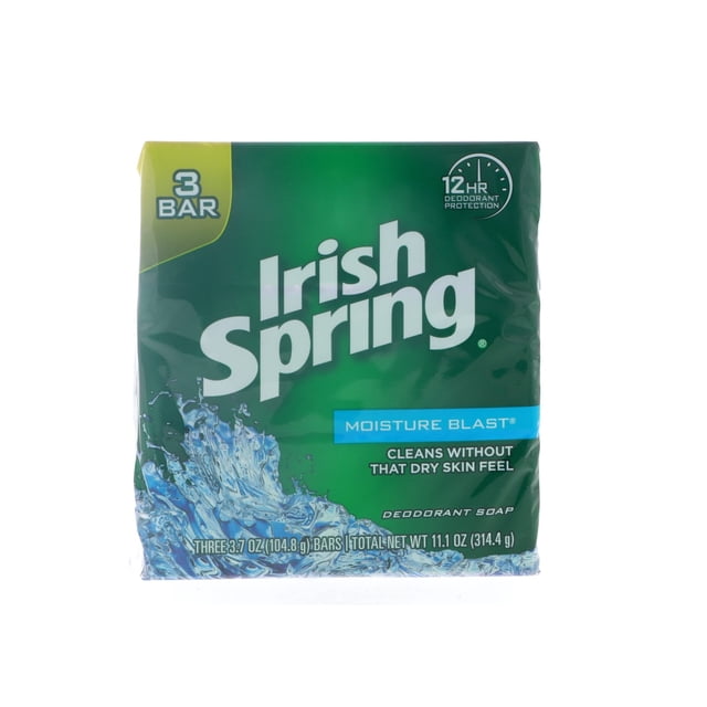 Desodorante Soap Irish Spring Moisture Blast, 110 ml, 3 barras
