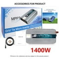 thumbnail image 2 of 1000-1400W Micro Grid Tie Solar Inverter 20-50V DC to AC 1MPPT Pure Sine Wave Converter for Solar Power ,Car Essential, 2 of 7