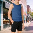 thumbnail image 2 of Kogui Undershirts for Toddler Boys Sleeveless Youth Boys Compression Sleeveless Shirt Undershirts Workout Base Layer Vest Quick Dry Soccer Shirts 12 18 Months (Navy,12-18 Months), 2 of 8