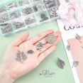 thumbnail image 3 of 150pcs Tree Leaf Charms 15 Style Filigree Metal Leaf Pendants Plant Charms Antique Silver Tibetan Alloy Leaves Pendants Beads for Spring Fall Bracelet Necklace Jewelry Making, 3 of 8