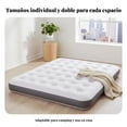 thumbnail image 3 of Abbraccia Colchón inflable doble, cama de aire flocada, colchón plegable para camping, comidas al aire libre, PVC portátil, 3 of 6