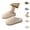 Khaki, variant on Plush Knit Women's Slippers with Cartoon Style and Non- Sole, Warm Comfortable Footwear and Cozy Indoor Shoes for Winter and Christmas 7 White