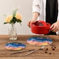 thumbnail image 7 of SKYSONIC Whale Fantasy Space Pot Holders Trivets, 2 Pcs Heat Resistant Trivets,Watercolor Fish Summer Cotton Thread Weave Mats for Hot Pads Pans Pot Bowl Teapot for Kitchen Decor, 7 of 7