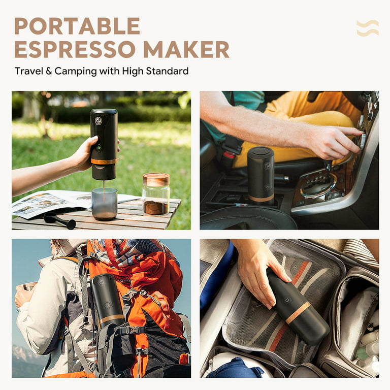  SAKAUE Portable Tovetop Espresso Maker, Car And Office
