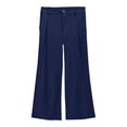 thumbnail image 4 of XIYON Girls Uniform Pants Kids Stretchy Straight Leg Pants Elastic Waist with Pockets School Preppy Clothes Back to School 11-12 Years, 4 of 6