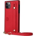 thumbnail image 3 of for iPhone 11 Pro Max Wallet Case for Women,Removable Adjustable Strap Crossbody Card Holders Cover Neck Strap Lanyard Purse Shoulder Strap w/Kickstand Purse Case for iPhone 11 Pro Max KB Red, 3 of 13
