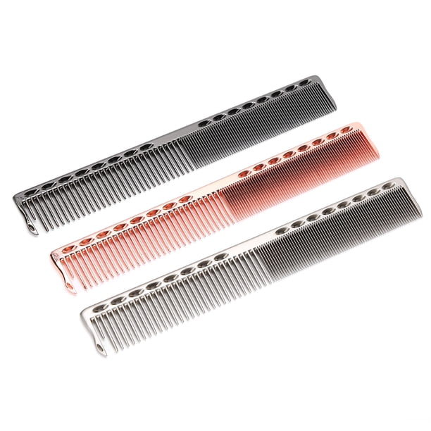 Peine Para Cortar El Cabello, Peines De Aluminio Espacial, Ranura Antiestática En Forma De U Y Dientes De Peine Redondos Para Secadores De Pelo O Planchas. Para Dar Forma A Tu