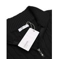 thumbnail image 6 of COOFANDY Men's Half Zip Sweaters Slim Fit Lightweight Mock Neck Turtleneck Cable Knitted Pullover, 6 of 11
