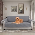 thumbnail image 3 of CHUANK 100% Waterproof Couch Covers Non-Slip Sofa Cover with Elastic Straps&Silicone Backing Furniture Protector Covers Sofa Slipcovers for Kids Pets Dogs  Gray  Sofa (Three-couch Sofa), 3 of 10